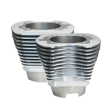 S&S Cycle 99-06 BT 11 Fin 4-1 8in Bore Cylinder Set For 124in & 124in Hot Set Up Kits - Silver For Discount