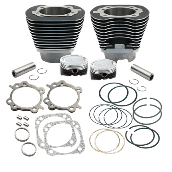 S&S Cycle 99-06 BT 4 1 8in Low Compression Bore Cylinder & Pistons Kit For 124in Hot Set Up Kit on Sale