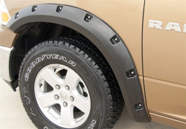 Lund 09-17 Dodge Ram 1500 RX-Rivet Style Smooth Elite Series Fender Flares - Black (2 Pc.) Online now