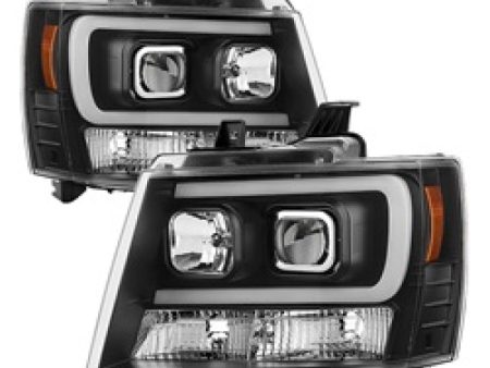 Spyder 07-14 Chevy Suburban 1500 2500 Tahoe V2 Projector Headlights Blk PRO-YD-CSUB07V2-DRL-BK Online Hot Sale