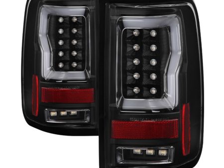 Spyder 04-08 Ford F-150 Projector Tail Lights - Light Bar DRL LED - Black ALT-YD-FF15004V2-LBLED-BK Online Sale