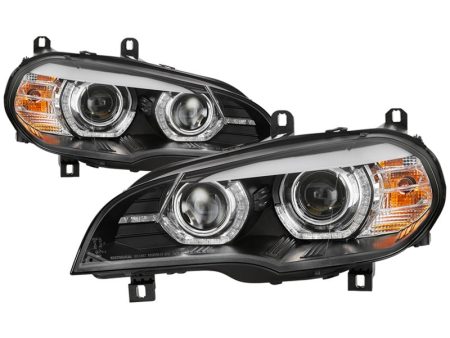 Spyder 07-10 BMW X5 E70 (HID Models Only) Projector Headlights - Black PRO-YD-BMWE7007-AFSHID-BK Hot on Sale