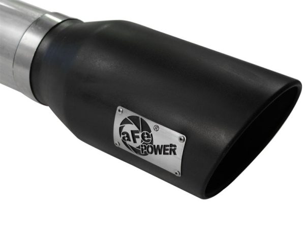 aFe MACHForce XP Exhaust 5in DPF-Back Stainless Steel Exht 2015 Ford Turbo Diesel V8 6.7L Black Tip Cheap